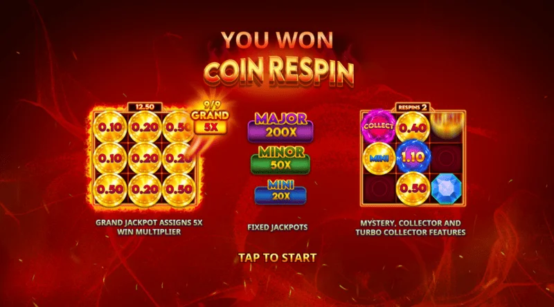Blazing Coins Deluxe érme respin